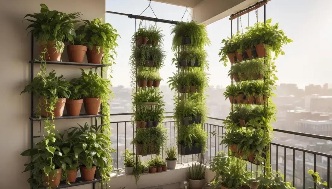 Using vertical gardening solutions