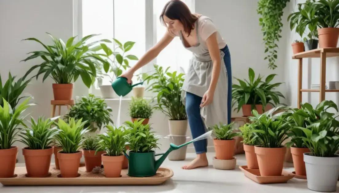 Watering techniques for indoor plants