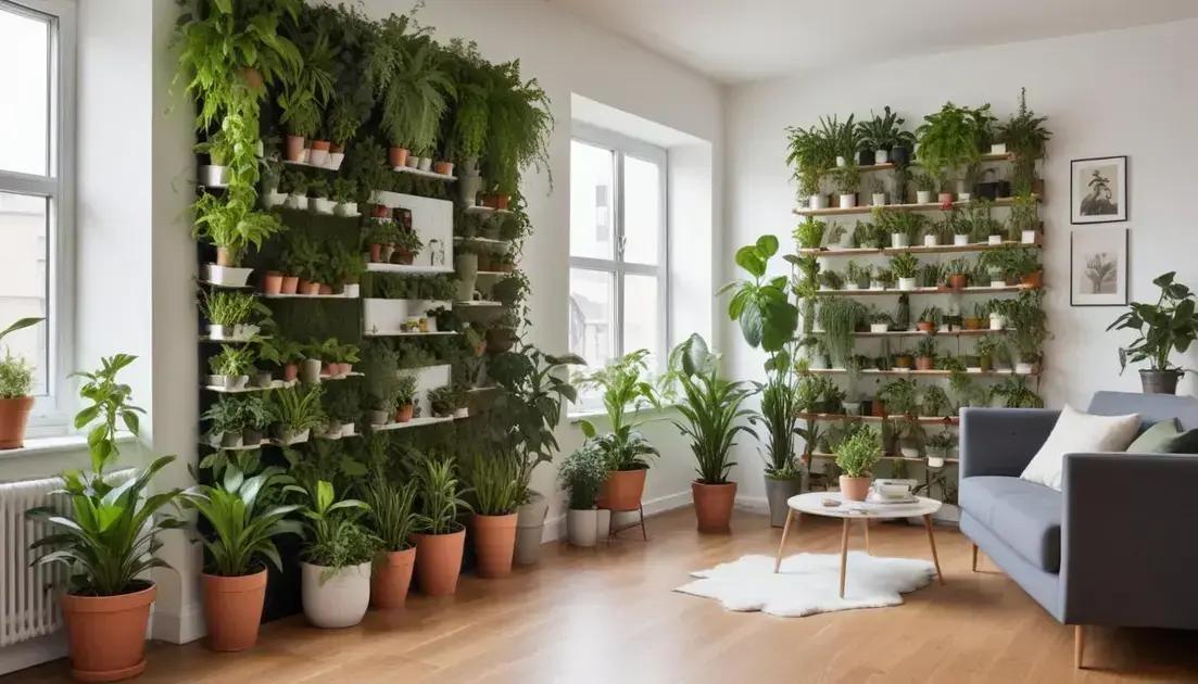 Using vertical space to incorporate plants