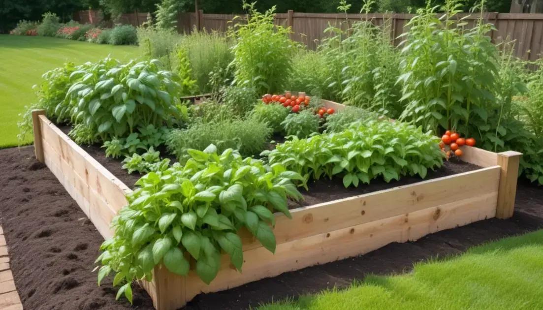 Companion planting in raised beds